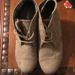 Tan booties
